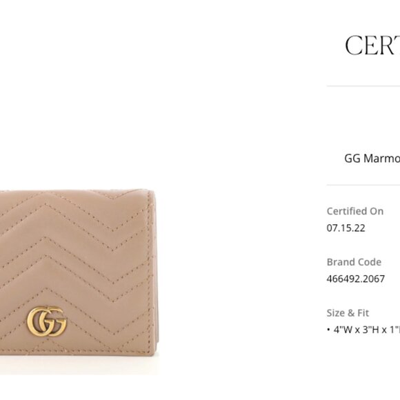 Gucci Marmont Flap Card Case Matelasse Leather - Picture 5 of 5